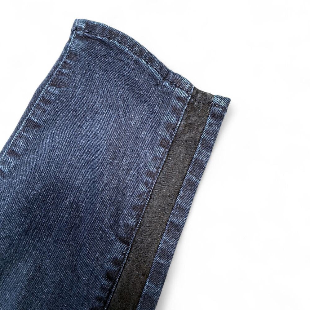 Old Navy Rockstar Tuxedo Stripe Skinny Jeans Indigo Rinse Women's 12 - Picture 4 of 6